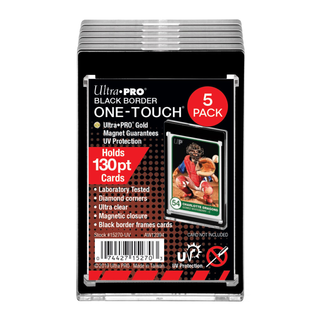 130pt black border uv one touch magnetic holders 5ct