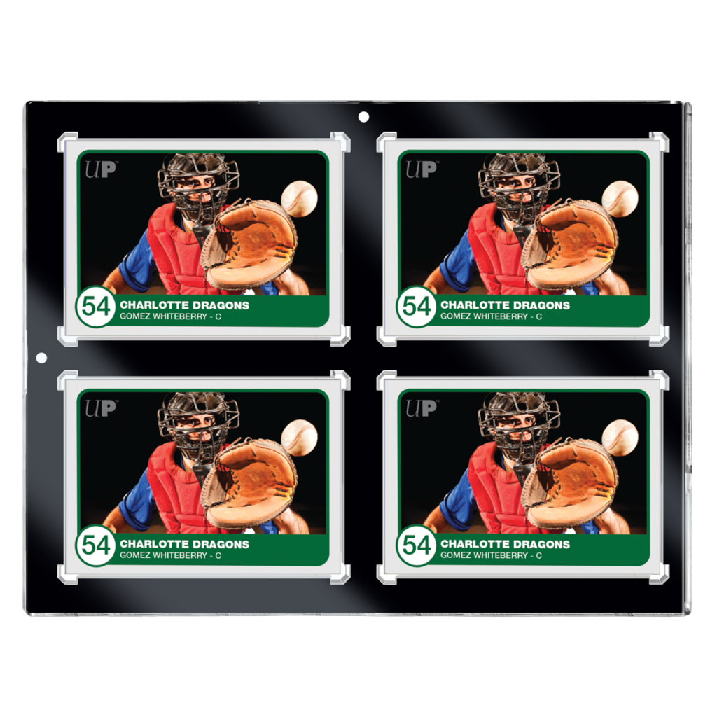 35pt 4 card black border uv one touch magnetic holder