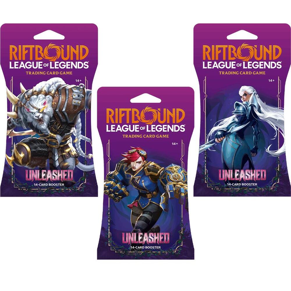 unleashed sleeved booster pack art bundle set of 3